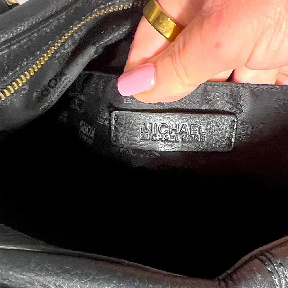 Michael Kors Portland Black Leather Satchel - Picture 11 of 16